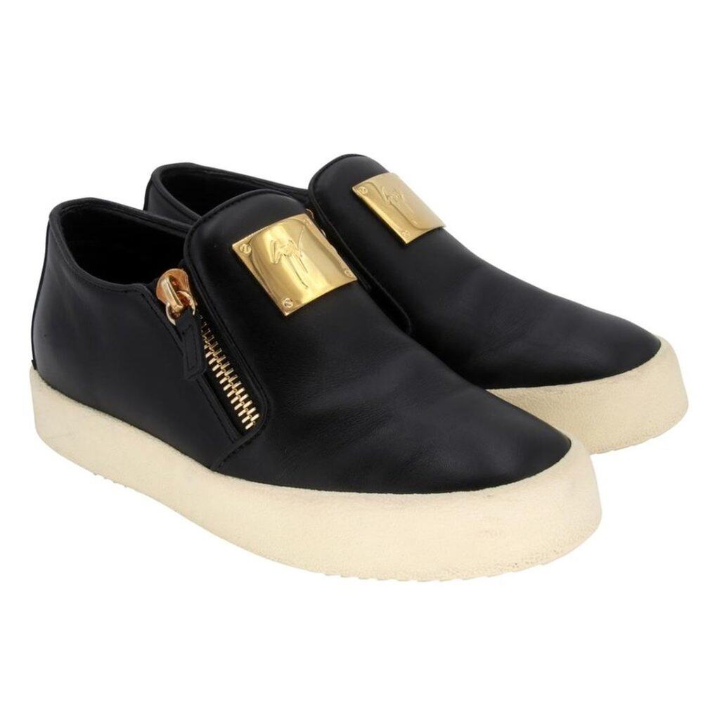Giuseppe Zanotti Zip Slip-on 38 Leather Sneakers GZ-0208N-0016